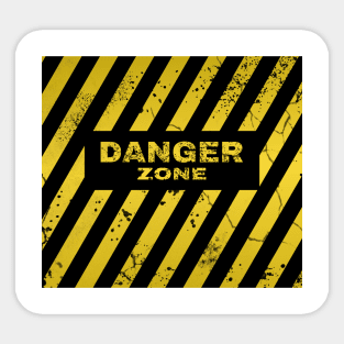 funny face mask / cool face shield Danger Zone Sticker